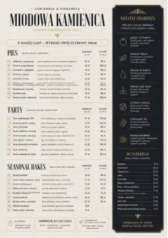Cafe Dessert Case menu template preview