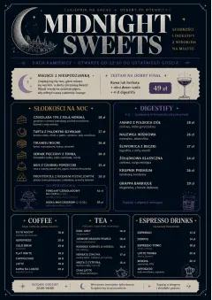 Midnight Sweets menu template preview