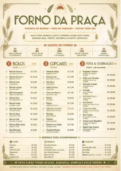 Bakery Rustic menu template preview