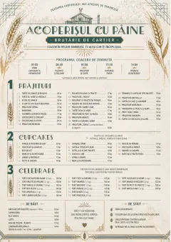 Bakery Rustic menu template preview
