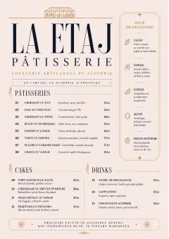 Patisserie Counter menu template preview