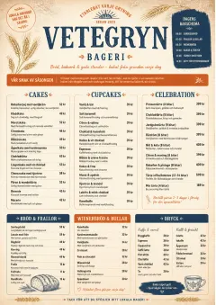 Bakery Rustic menu template preview