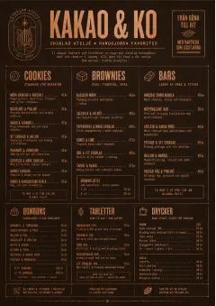 Chocolate Atelier menu template preview