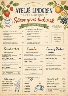 Seasonal Pastry menu template preview