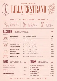 Patisserie Counter menu template preview