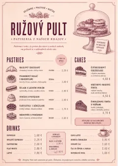 Patisserie Counter menu template preview