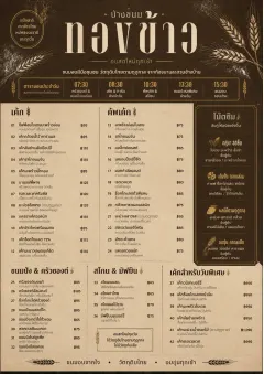 Bakery Rustic menu template preview