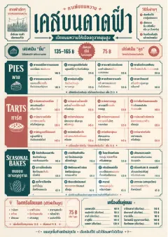 Cafe Dessert Case menu template preview