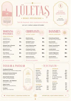 Patisserie Elegant menu template preview