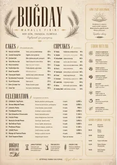Bakery Rustic menu template preview