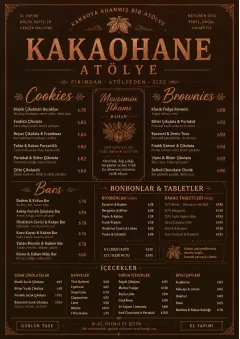 Chocolate Atelier menu template preview