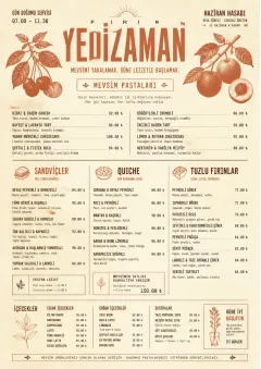 Seasonal Pastry menu template preview