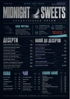 Midnight Sweets menu template preview