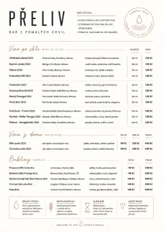 Modern Minimal Pour menu template preview