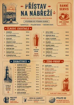 Heritage Taproom menu template preview