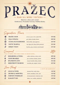Boutique Pour Card menu template preview