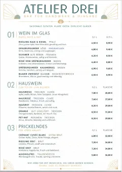 Modern Minimal Pour menu template preview