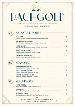 Boutique Pour Card menu template preview
