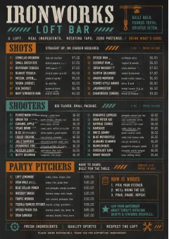 Industrial Craft menu template preview