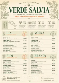Botanical Infusion menu template preview