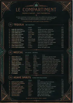 Speakeasy Spirits menu template preview