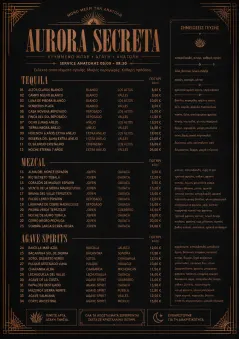 Speakeasy Spirits menu template preview
