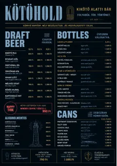 Editorial Cellar menu template preview
