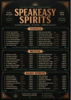 Speakeasy Spirits menu template preview