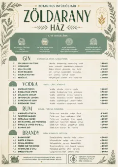 Botanical Infusion menu template preview