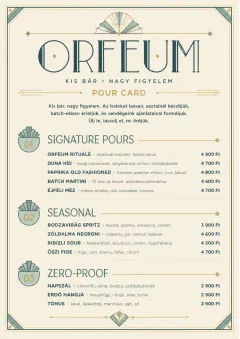 Boutique Pour Card menu template preview