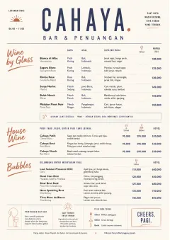 Modern Minimal Pour menu template preview