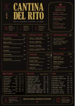 Editorial Cellar menu template preview