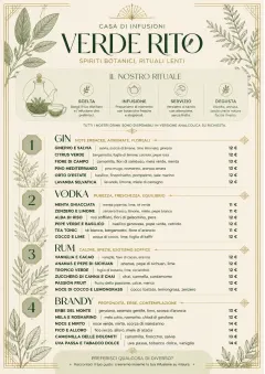 Botanical Infusion menu template preview