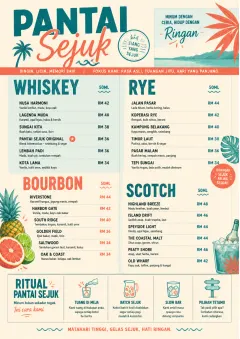 Tropical Refresh menu template preview