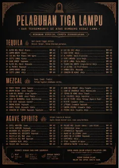 Speakeasy Spirits menu template preview