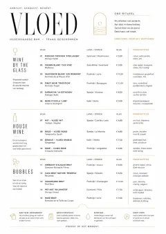 Modern Minimal Pour menu template preview