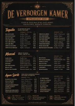 Speakeasy Spirits menu template preview