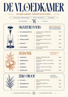 Boutique Pour Card menu template preview