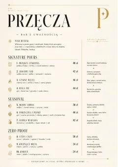 Boutique Pour Card menu template preview