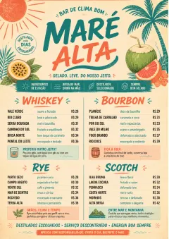 Tropical Refresh menu template preview
