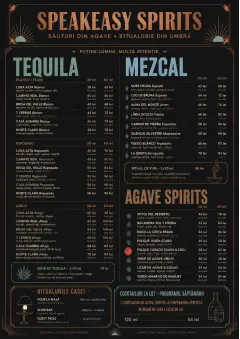 Speakeasy Spirits menu template preview