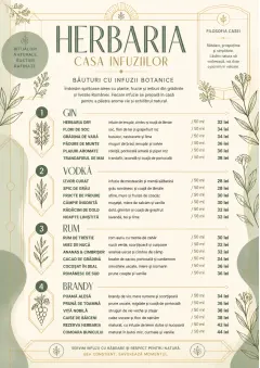Botanical Infusion menu template preview