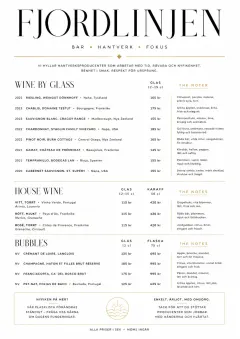 Modern Minimal Pour menu template preview