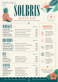 Tropical Refresh menu template preview