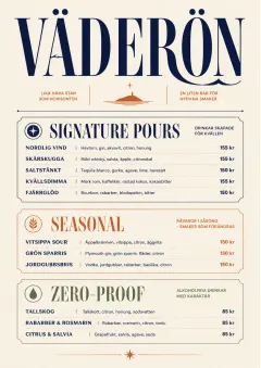 Boutique Pour Card menu template preview