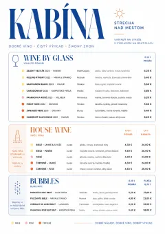 Modern Minimal Pour menu template preview