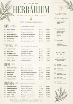 Botanical Infusion menu template preview