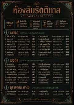 Speakeasy Spirits menu template preview
