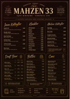 Editorial Cellar menu template preview