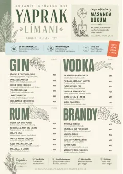 Botanical Infusion menu template preview